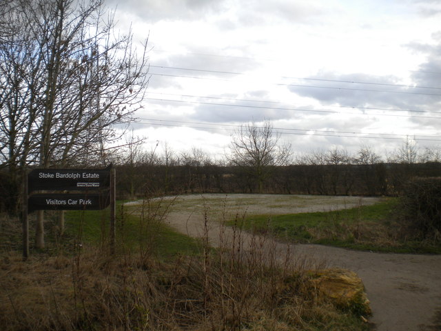Visitors' car park, Stoke Bardolph Estate