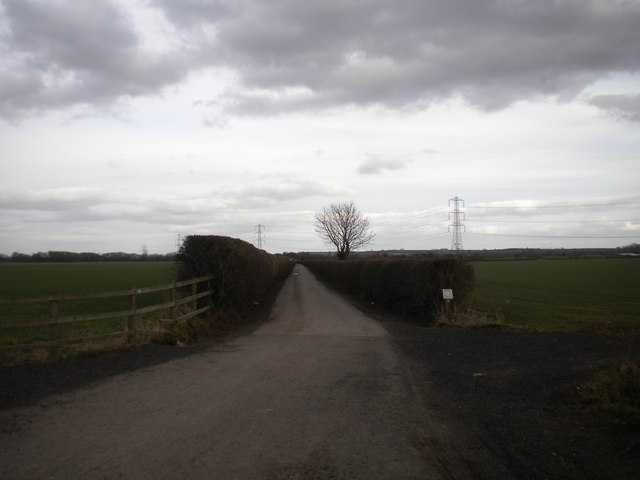Lane east from Bulcote Farm