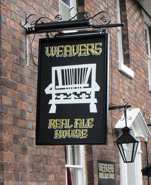 The Weavers Real Ale House (2) - sign, 40 Park Lane, Kidderminster