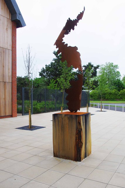 Artwork outside Wyre Forest House, Finepoint Way, Kidderminster