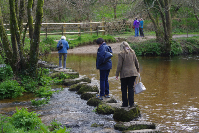 Stepping stones over the River Bovey