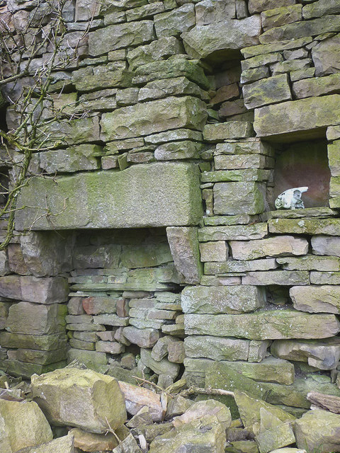 Fireplace in ruin on Green Rigg, Dentdale