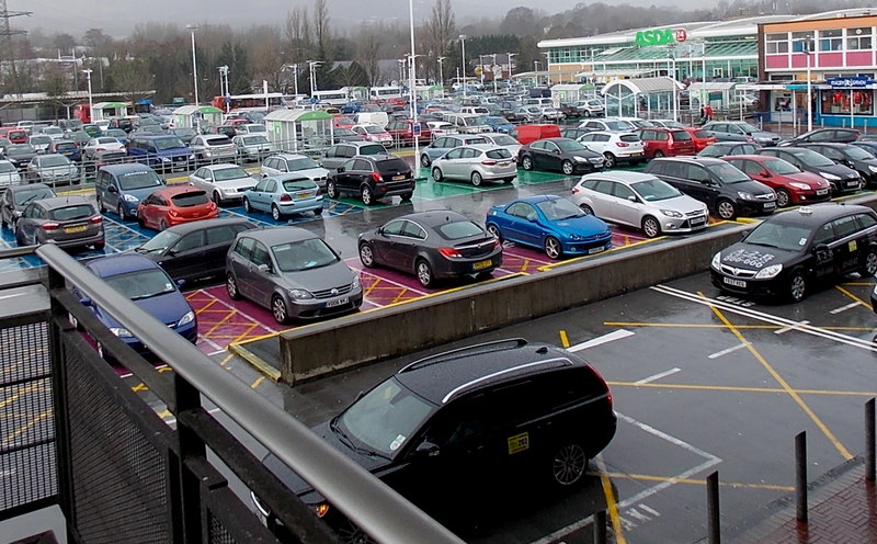 Free parking area near Asda, Cwmbran © Jaggery Geograph Britain and