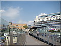 View of the Royals shopping centre from the bridge leading to the pier