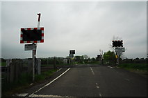 SO7115 : Westbury level crossing by John Winder