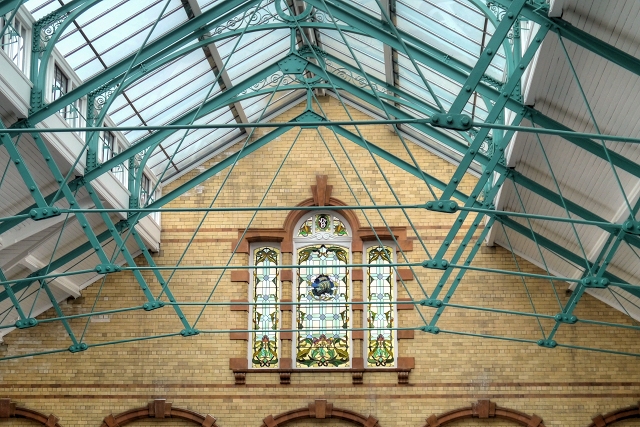 Victoria Baths Males 1st Class Pool (Roof and Stained Glass Window)