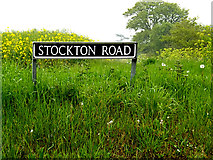 TM3892 : Stockton Road sign by Geographer