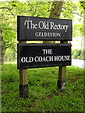 TM3992 : The Old Rectory & The Old Coach House signs by Geographer