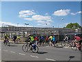 Cycle bridge over the DLR at Connington Road