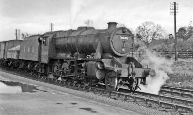 Ashchurch: a Stanier 8F 2-8-0 on a... © Ben Brooksbank cc-by-sa/2.0 ...