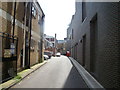 View of a car park behind Tesco from Fieldgate Street