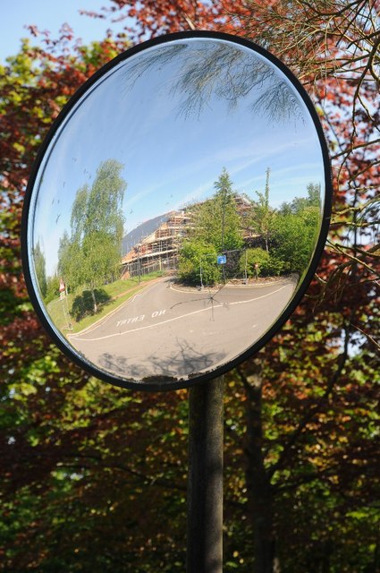 Tewkesbury Borough Council Offices in a mirror