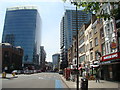 View of new buildings on Whitechapel Road and the Walkie Talkie building from Whitechapel Road #2