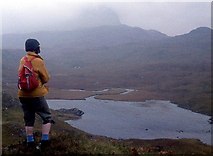 NC1321 : Loch na h-Airigh Fraoich with Suilven in the background, somewhere! by Alan Reid