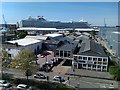 View over industrial units to cruise terminal