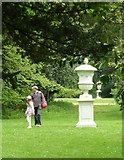 TL0934 : Wrest Park - Urns in the Great Garden by Rob Farrow