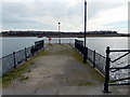 Along a jetty into Barry Dock