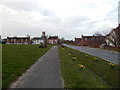 Fordham village green looking towards village sign