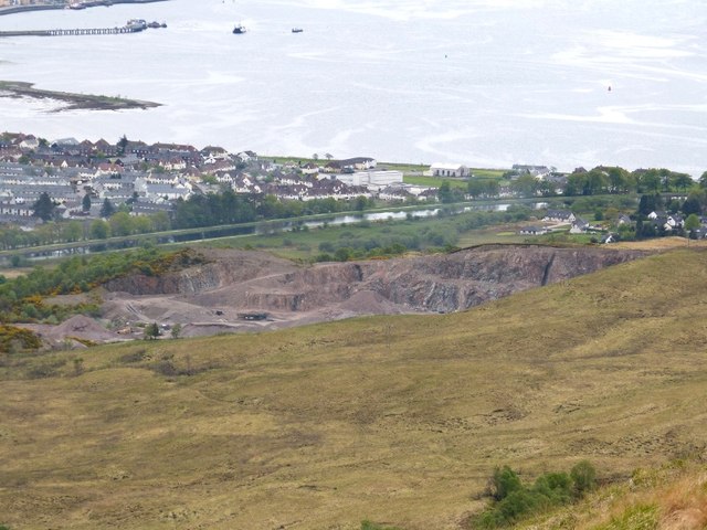 Banavie Quarry with Loch Linnhe beyond
