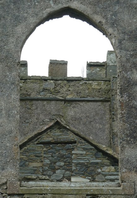 Kilchoman church ruins - interior through window