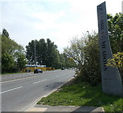ST3486 : Queensway Meadows name  sign, Newport by Jaggery