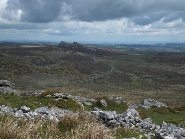 Towards Saddle Tor and Haytor Rocks from Rippon Tor