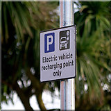 J5082 : 'Electric Vehicle' sign, Bangor by Rossographer