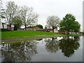 Flooded canal bank, Rochdale Canal, Miles Platting