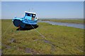 Grounded boat, Pen-Clawdd