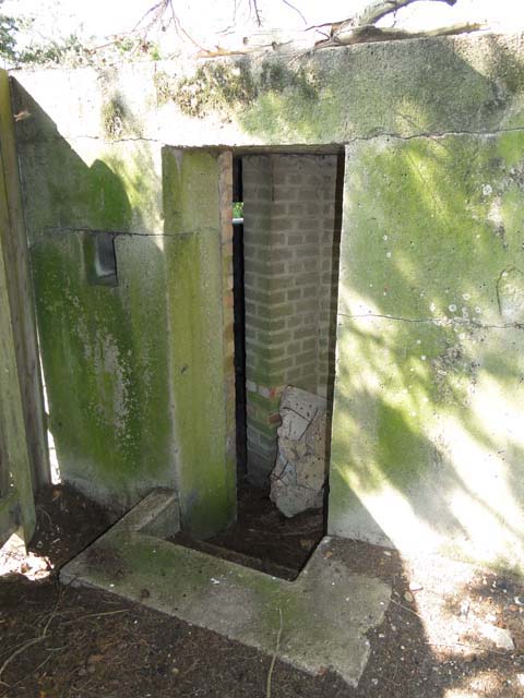 Entrance to a pillbox at Bungay & Waveney Valley Golf Club