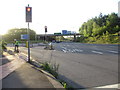 Cyclist at road junction