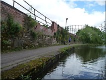 SJ8698 : Jogger on the Ashton Canal towpath by Christine Johnstone