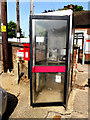 TM4290 : Telephone Box & Station Road George VI Postbox by Geographer