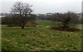 Towards a football pitch from Penywern Road, Neath