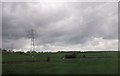 Pylons crossing the line near Daisy Hill