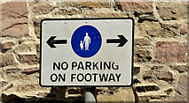 J4173 : "No parking on footway" sign, Dundonald by Albert Bridge