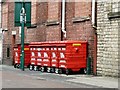 Red bins on Hamnett Street