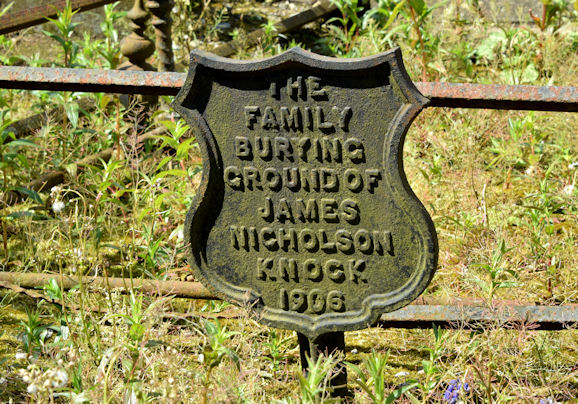 Nicholson grave marker, St Elizabeth's graveyard, Dundonald