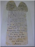 SU3049 : St Peter in the Wood, Appleshaw: the Lord's Prayer by Basher Eyre