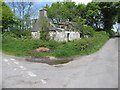 Roofless cottage at the crossroads