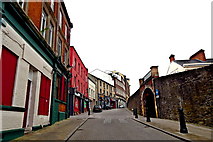 C4316 : Derry - Medieval Walled City - Magazine Street at Castle Gate within Wall by Suzanne Mischyshyn