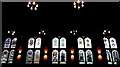 Derry - Guildhall Interior - Northwest Wall in Hall with Stained Glass Windows