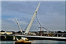 C4316 : Derry - Pedestrian Peace Bridge over River Foyle by Suzanne Mischyshyn