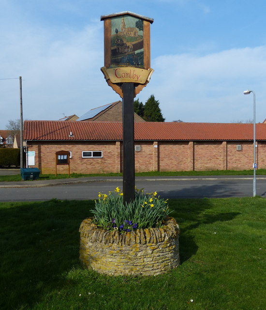Carlby village sign