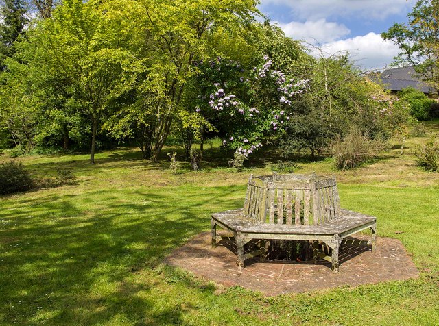 Hexagonal seat, Thenford Arboretum