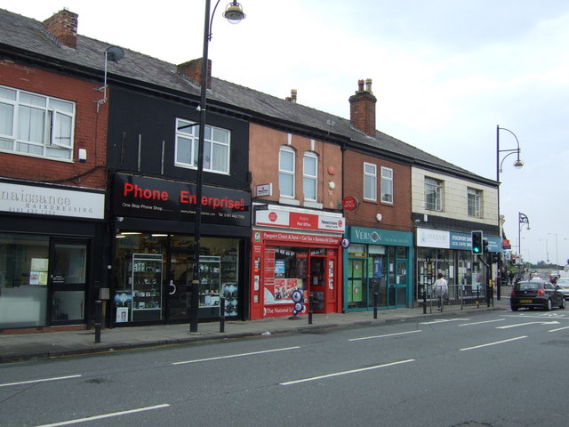 Post Office and shops on Gorton Road, Reddish