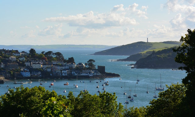 View to Polruan over the River Fowey, Cornwall