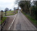 Road past the entrance to Ty-Cae-Brith Farm south of Mynyddislwyn