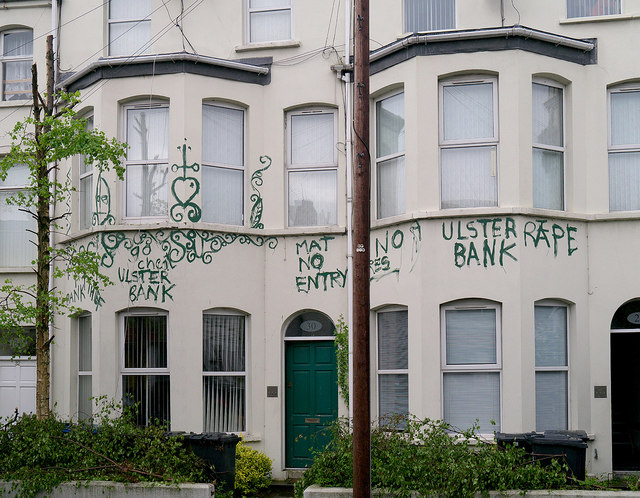 Anti-bank graffiti, Bangor