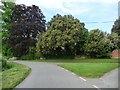 SU0957 : Three-way road junction, Wilsford by Christine Johnstone